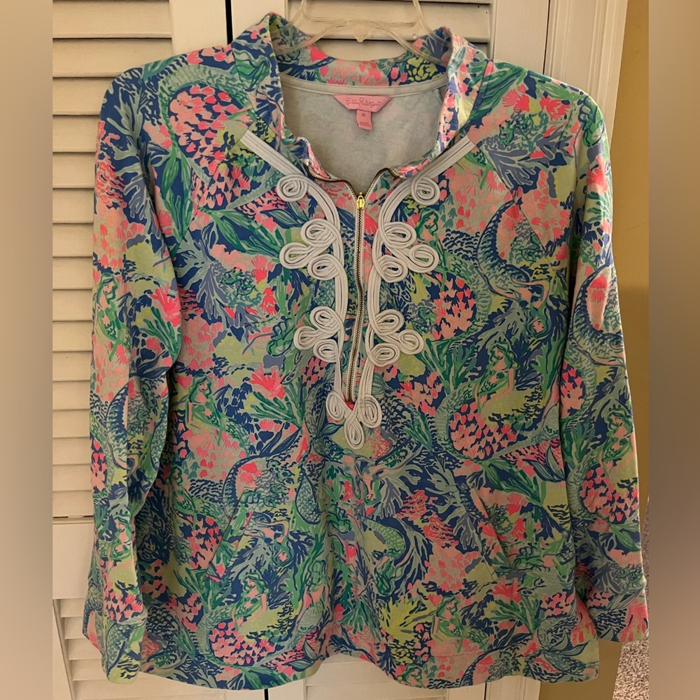 Lilly Pulitzer popover, mermaid XL